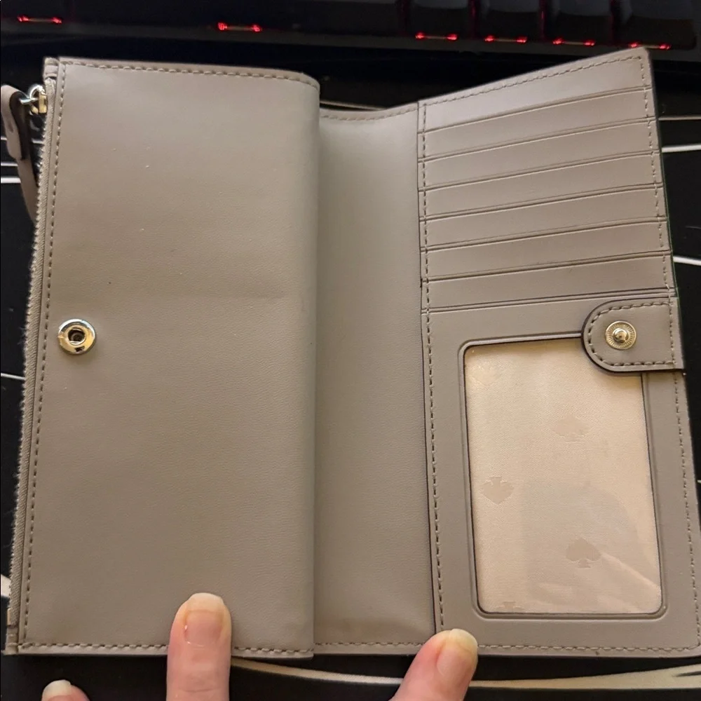 Kate Spade gray Leather Clutch